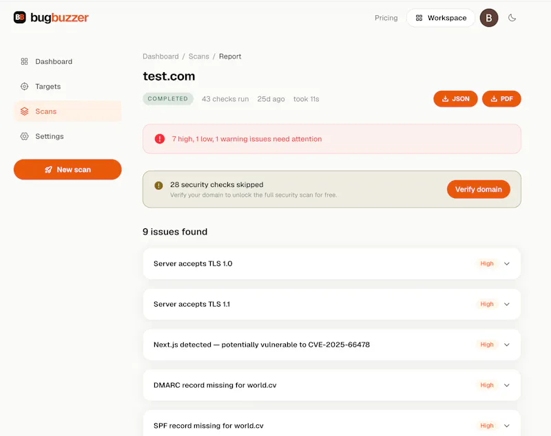 BugBuzzer screenshot 2