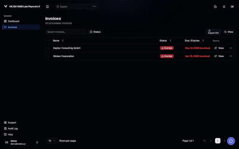 Late Payment Auto-Chaser & Statement screenshot 1