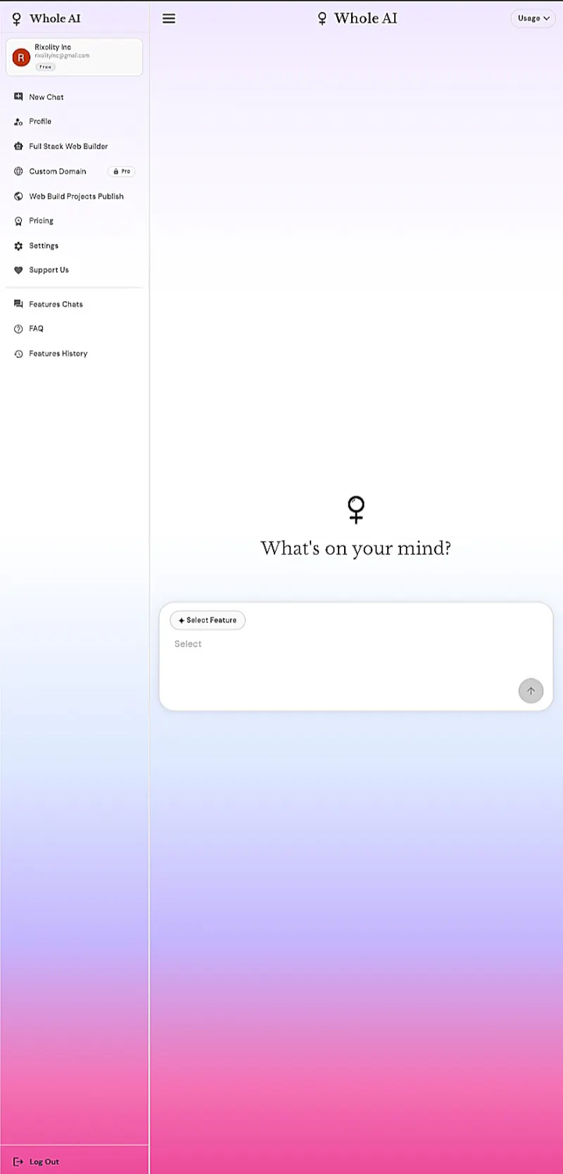 Whole AI screenshot 2