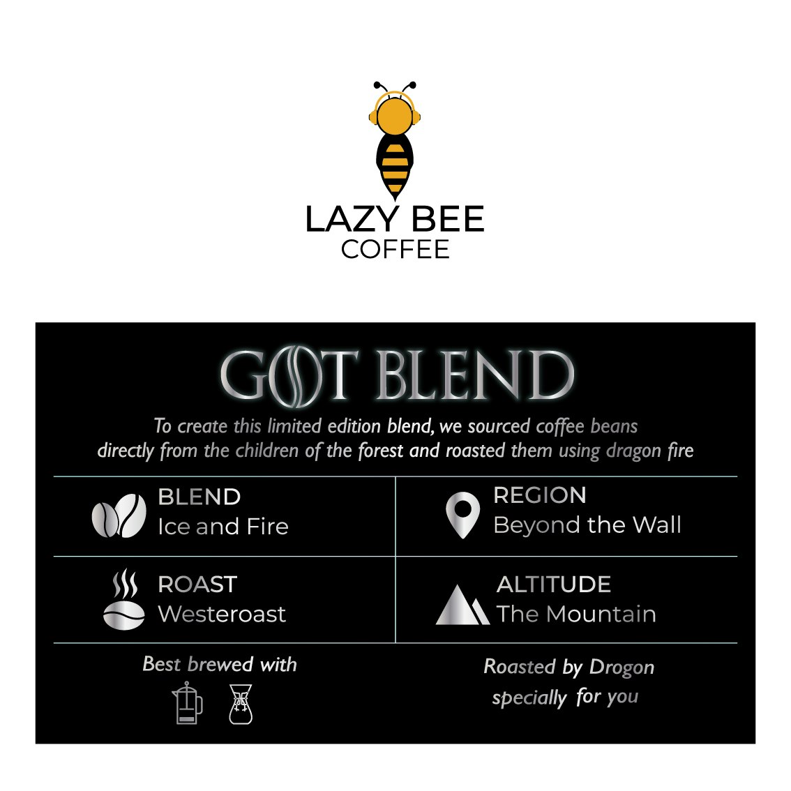 Lazy Bee Coffee - Game of Thrones Blend gallery image