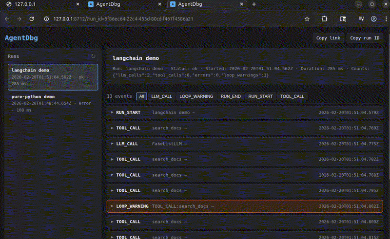 AgentDbg - Product Hunt launch logo and brand identity