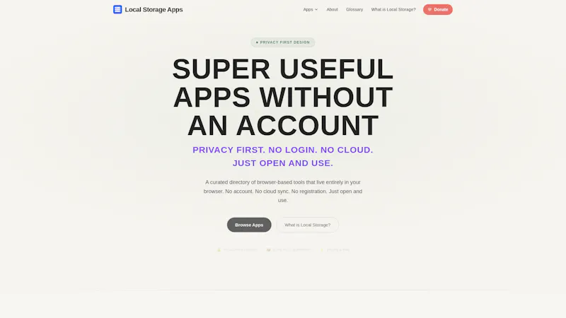 Local Storage Apps screenshot 1