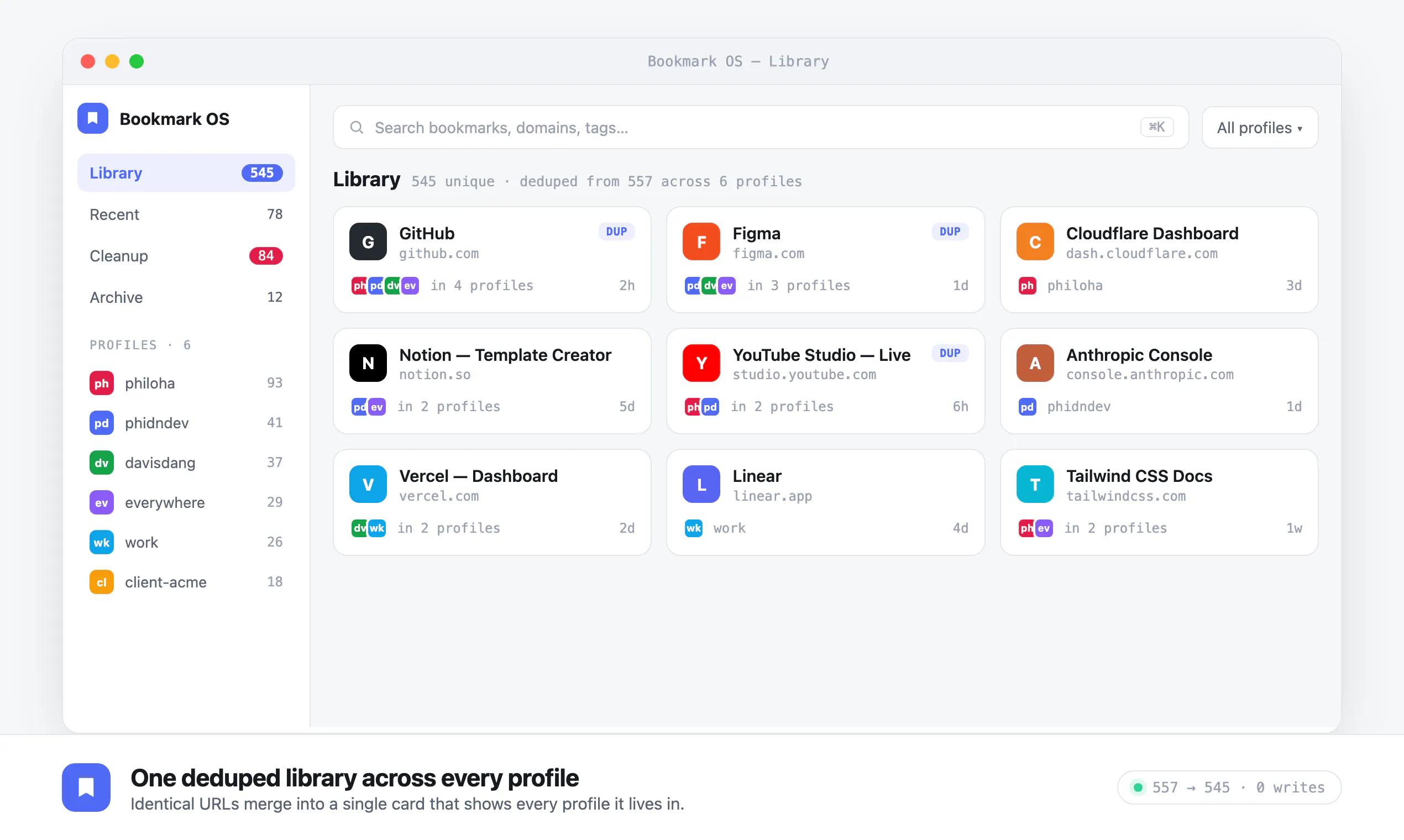 Bookmark OS gallery image