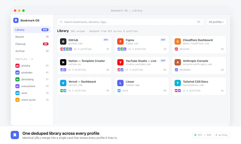 Bookmark OS screenshot 2