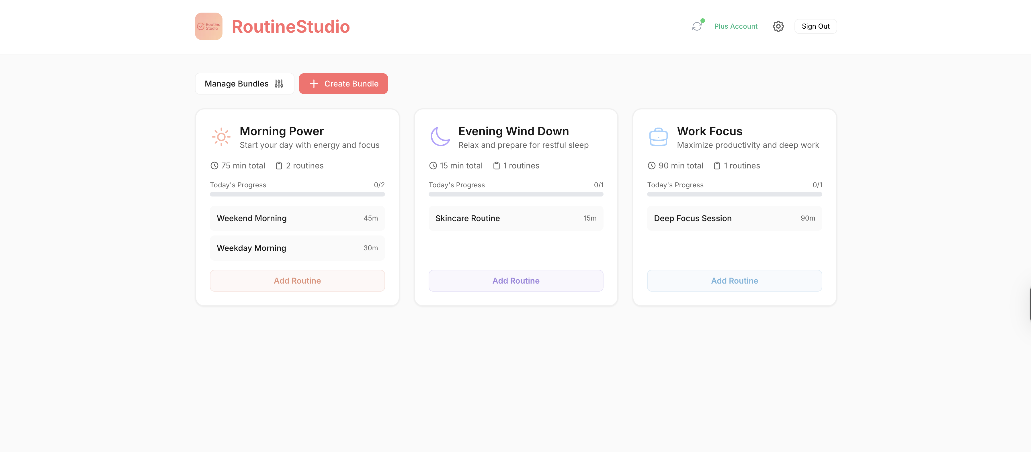 Média RoutineStudio 3