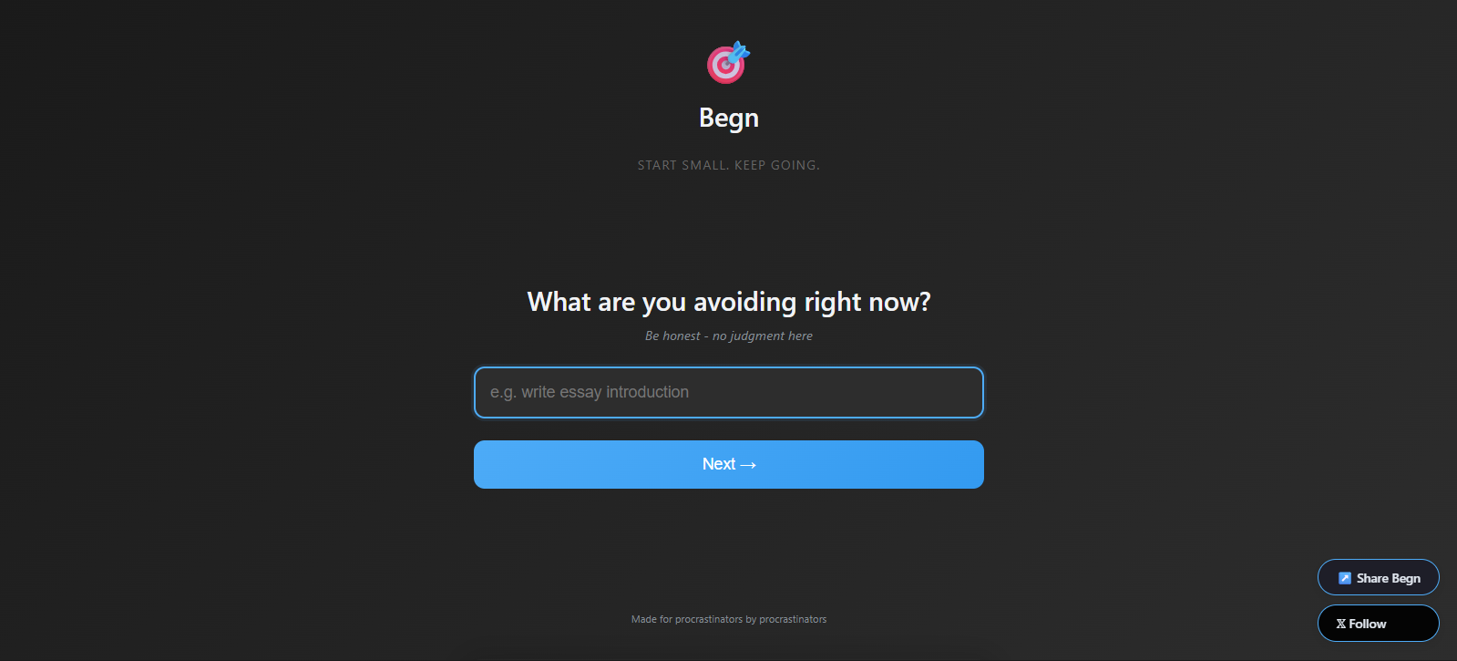 Begn — Start small. Keep going. gallery image