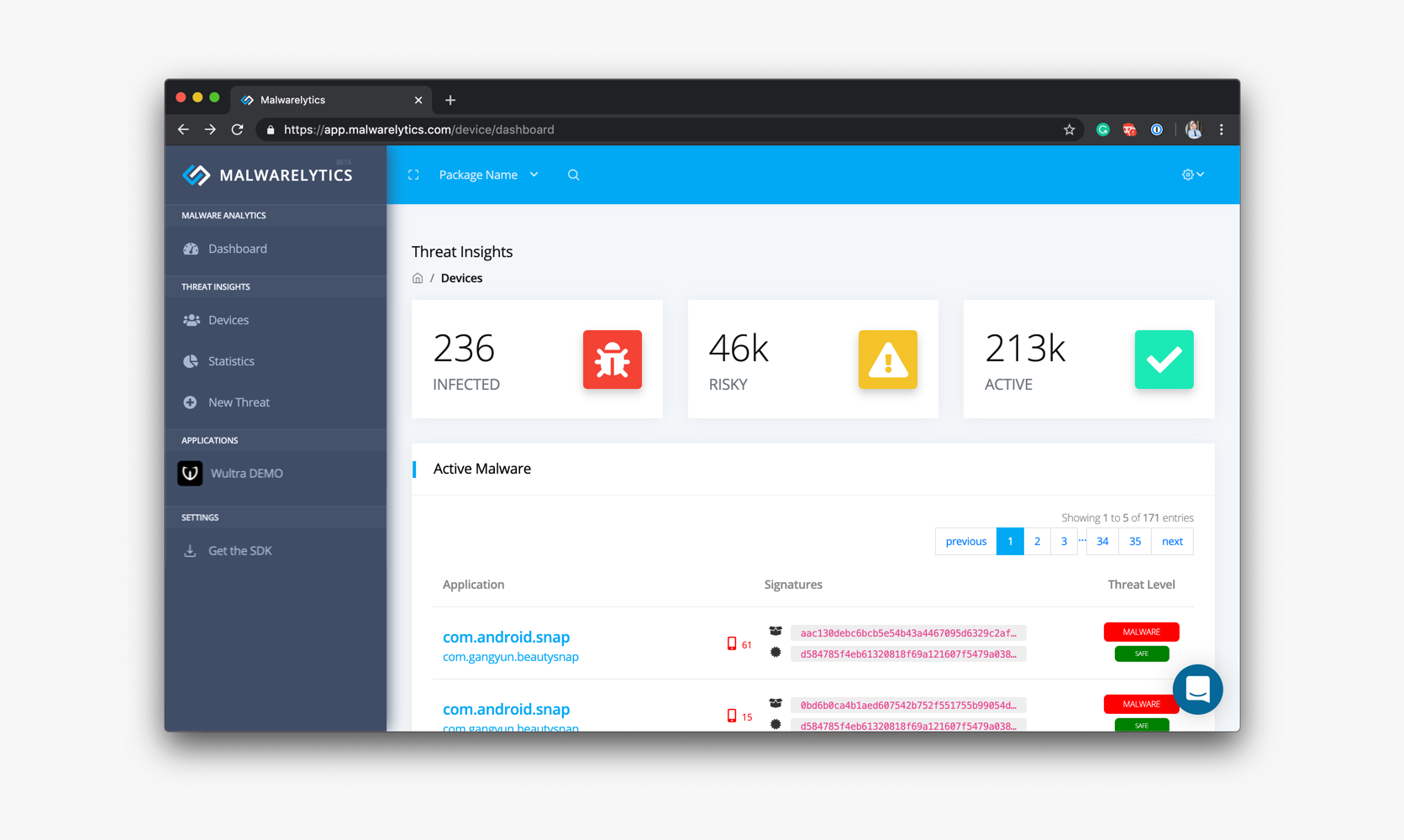 Malwarelytics gallery image