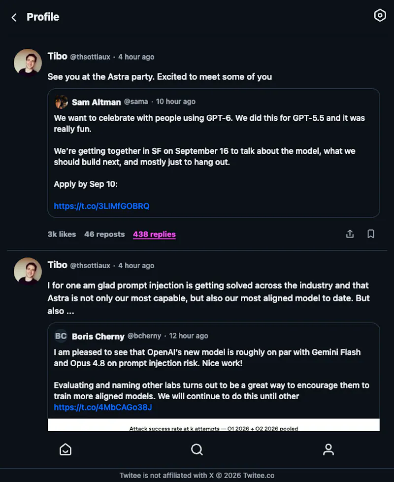 Twitee screenshot 2