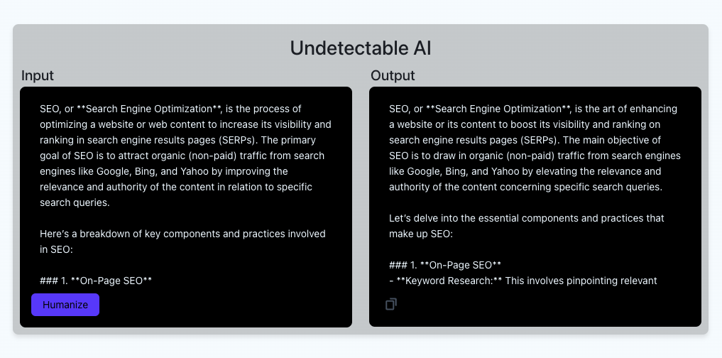 Undetectable AI gallery image