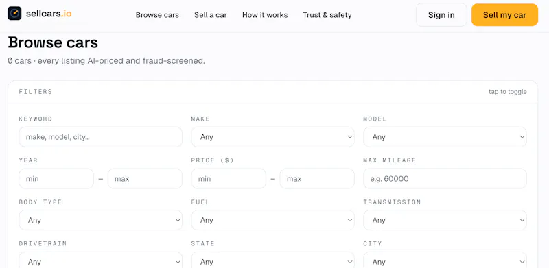 sellcars.io screenshot 3