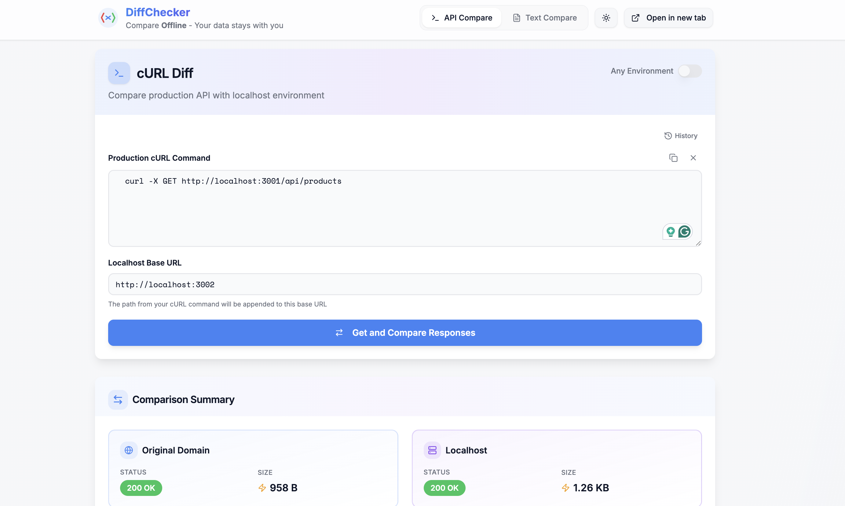 Diffchecker - Screenshot 3 showing product features and functionality