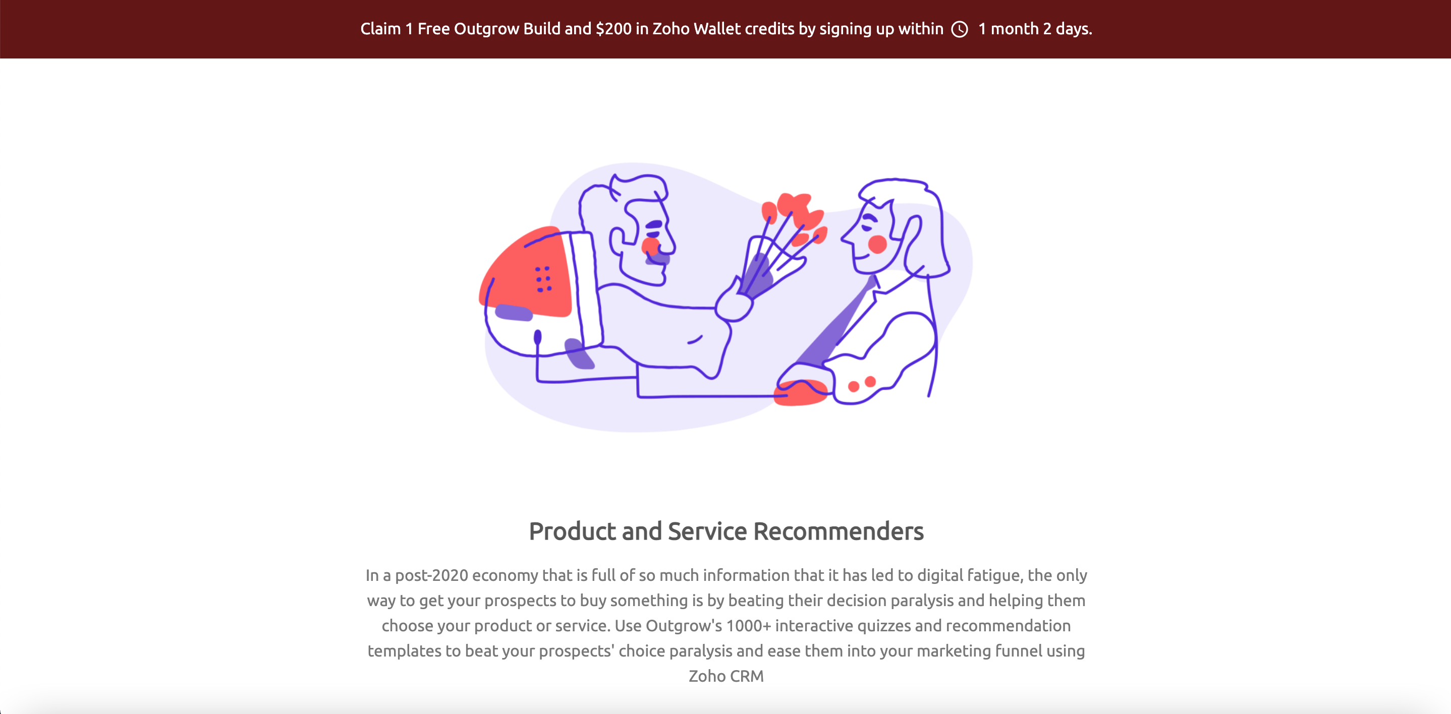 Outgrow and Zoho's Valentine's Match gallery image