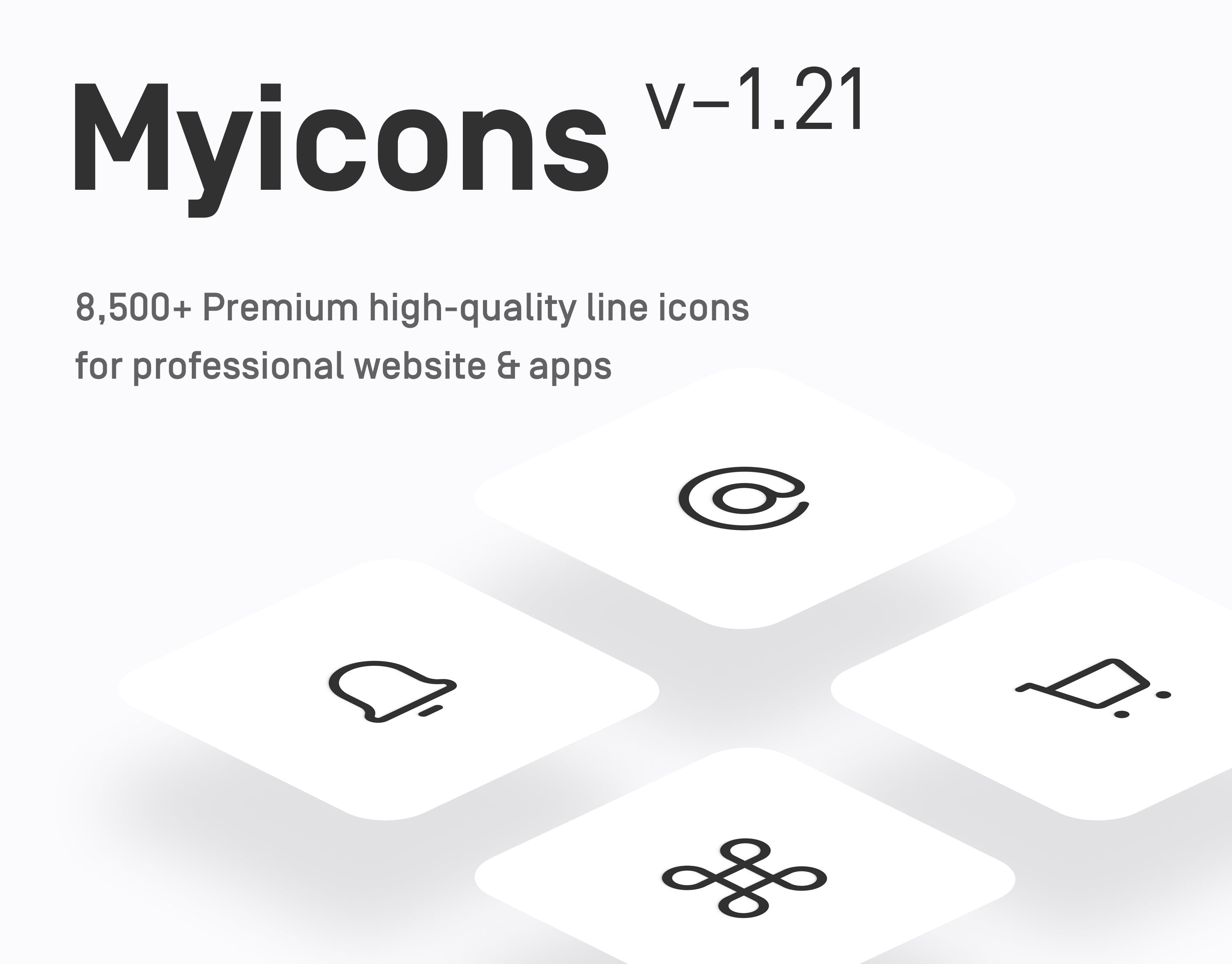 Myicons v—1.21 Vector Line Icons Pack media 1