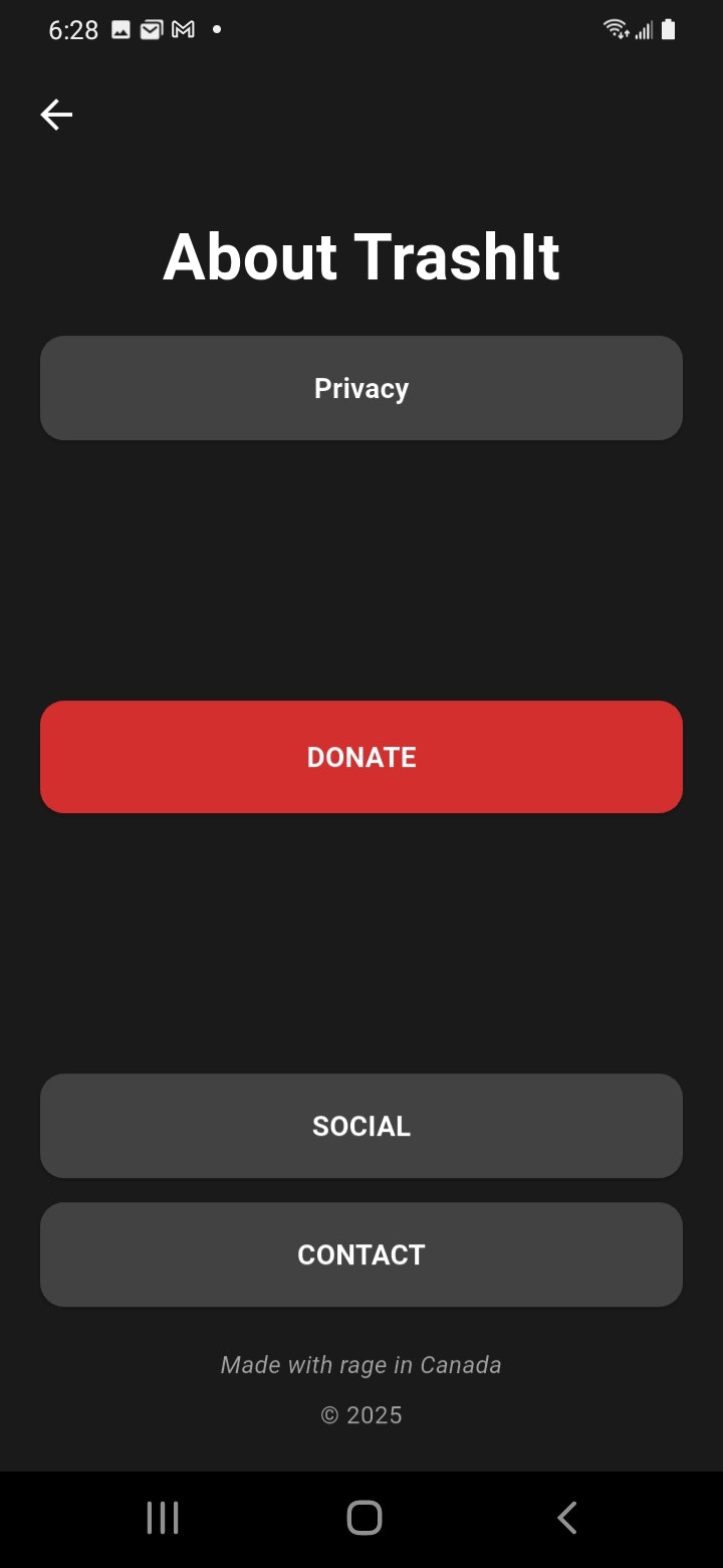 TrashIt - Screenshot 3 showing product features and functionality