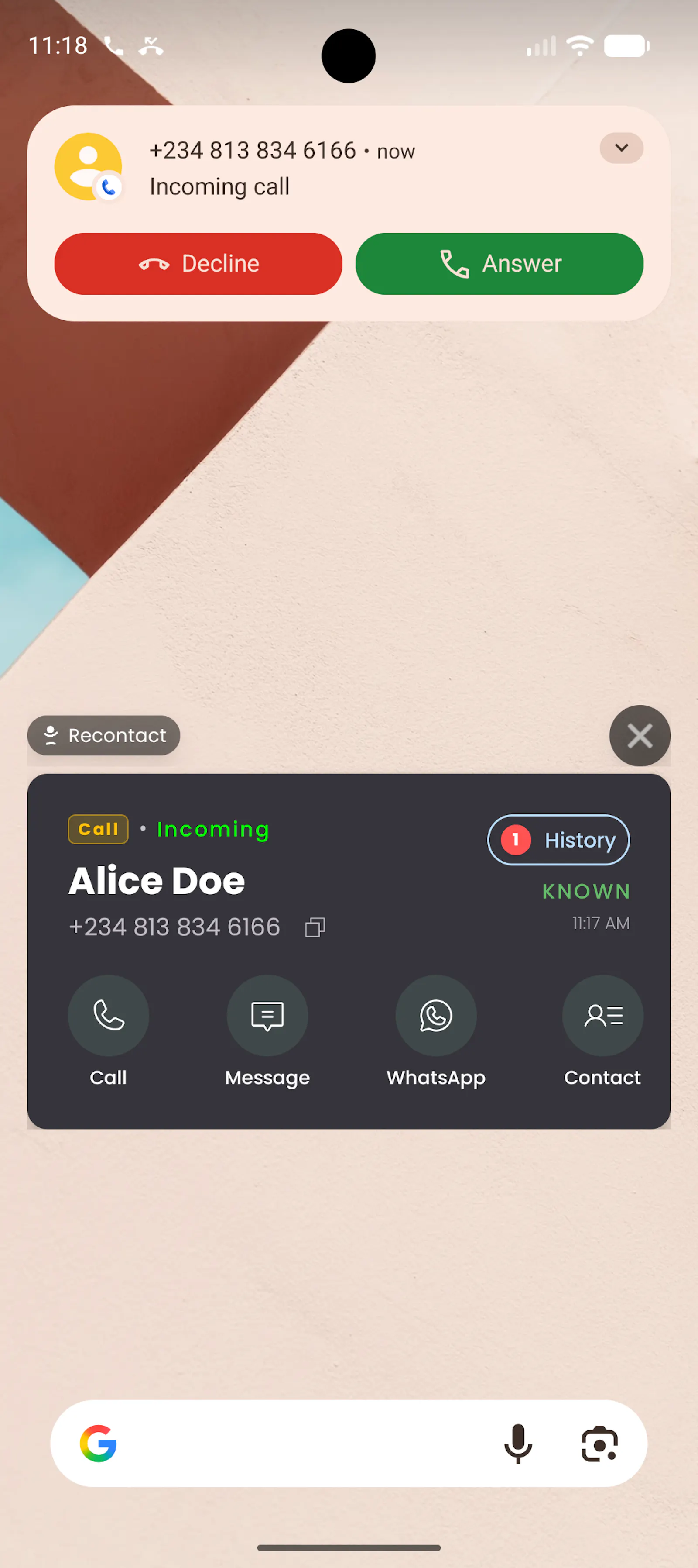 Recontact: Private Address Book screenshot 2