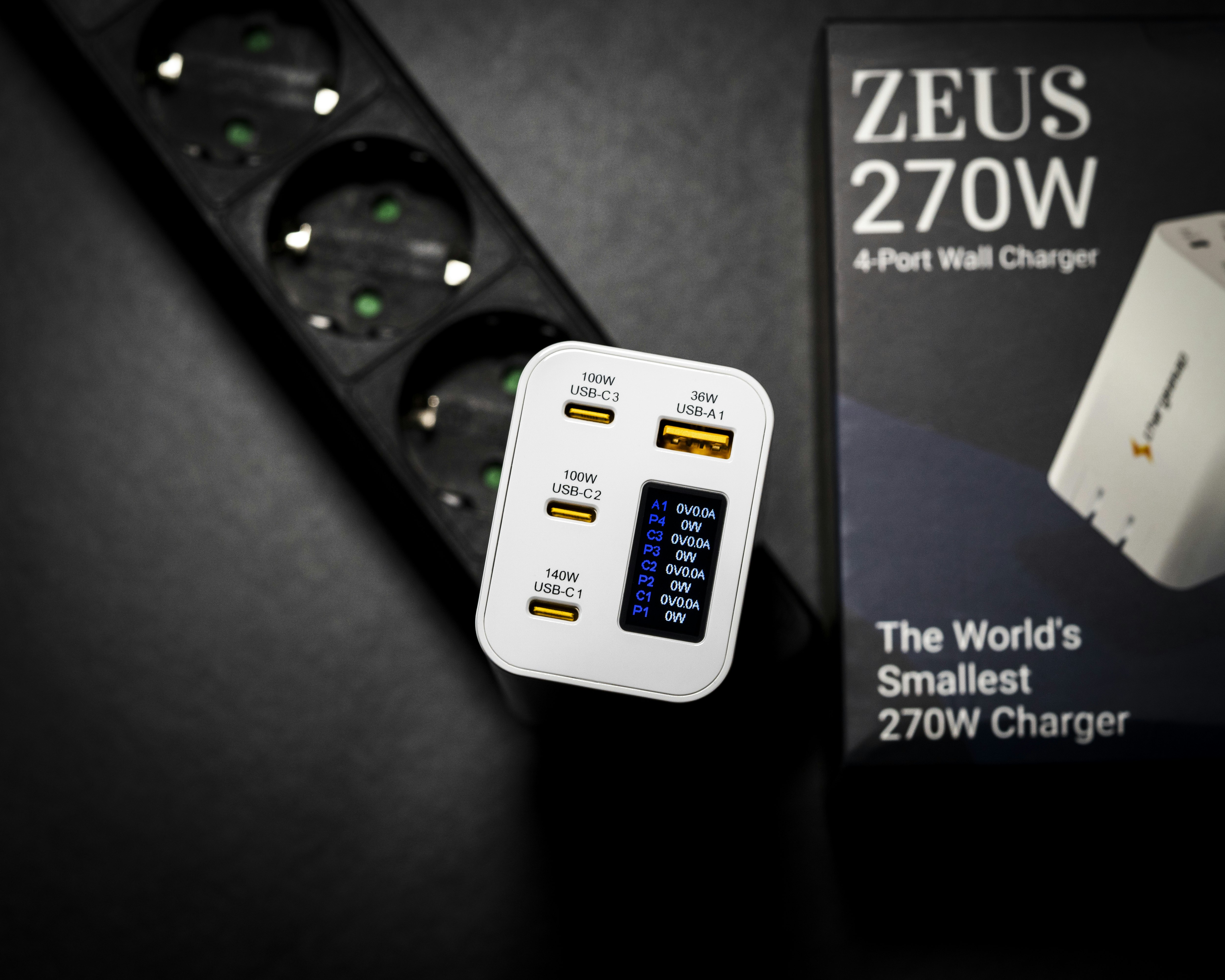 Zeus 270w Gan USB-C 충전기 - 4 개의 Apple 충전기 #savespaceandmoney와 동등합니다 미디어 2