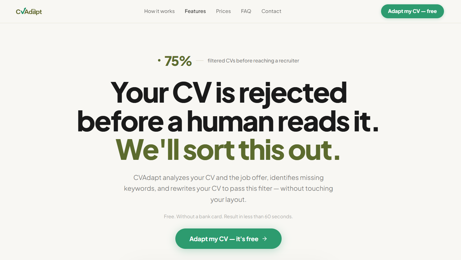 CVAdapt - Main product screenshot demonstrating key features and user interface