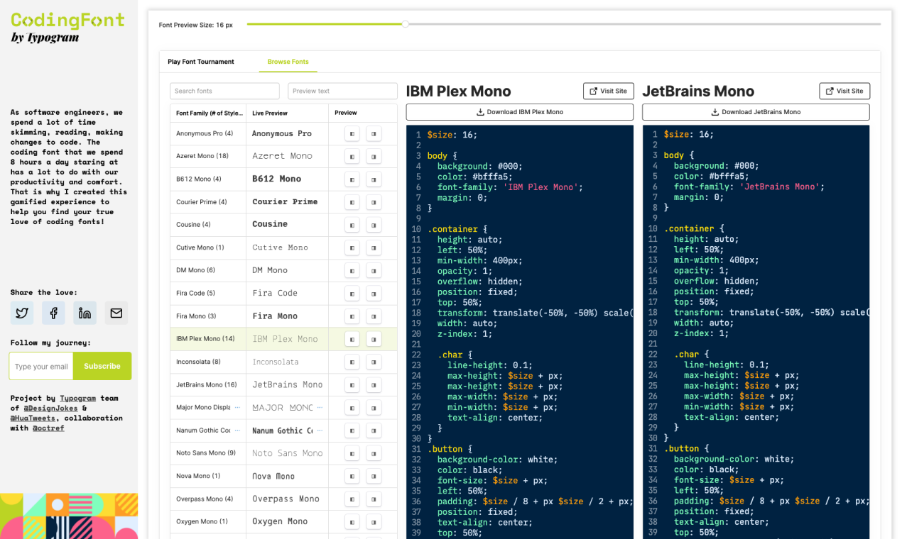 Coding Font gallery image