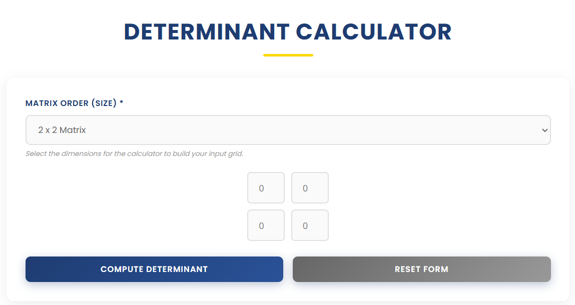 Determinant Calculator | Ease Tools gallery image