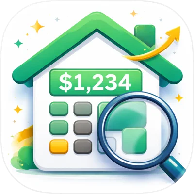 Mortgage Calculator Clear - Made Easy - Product Hunt launch logo and brand identity