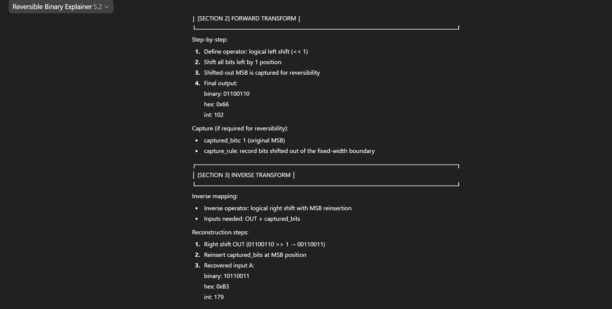 Reversible Binary Explainer gallery image