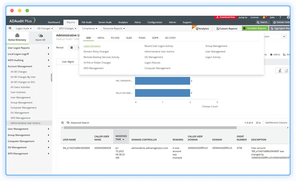 Media ManageEngine Adaudit Plus 4