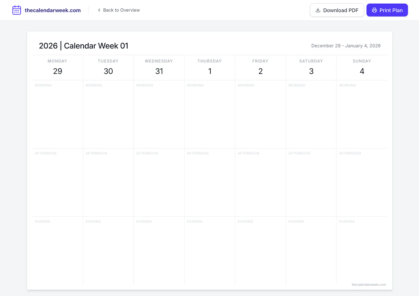 TheCalendarWeek screenshot 3