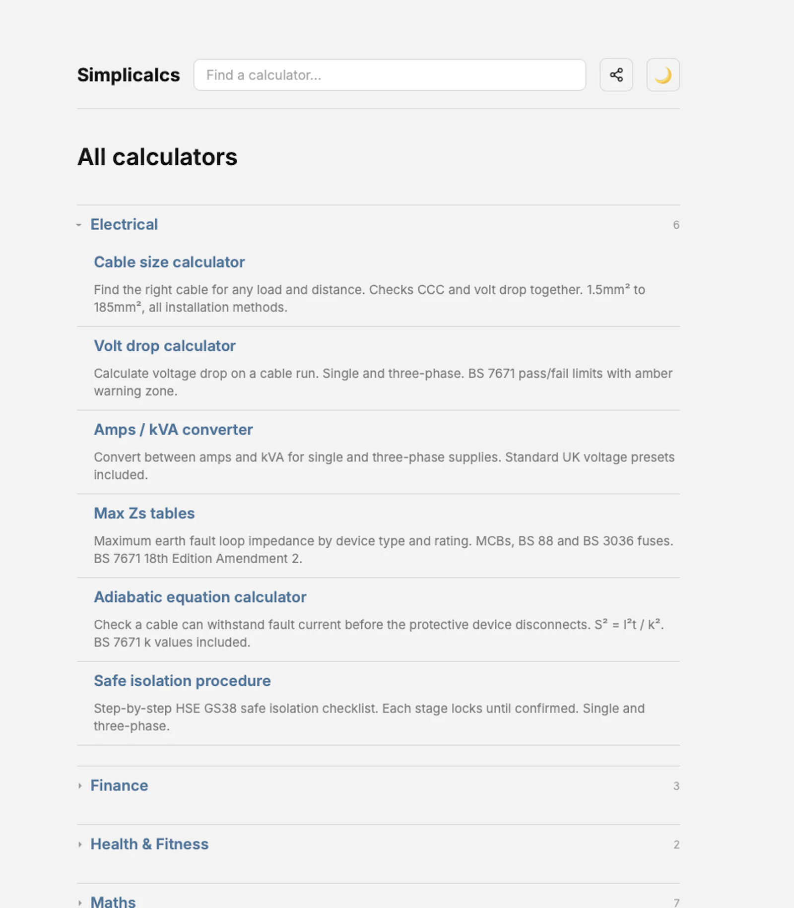 Simplicalcs — Simple, Free Calculators screenshot 4