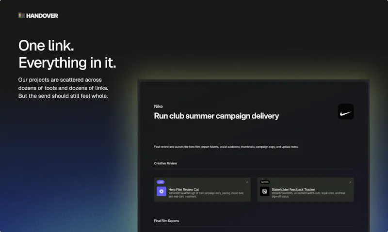 Handover screenshot 3