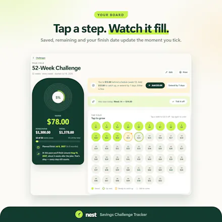 Nest Savings Challenge Tracker gallery image