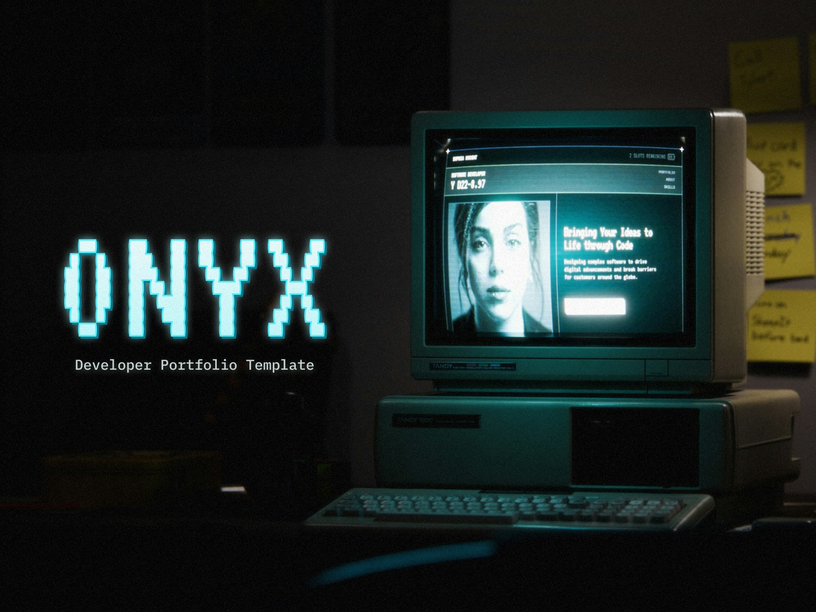 0nyx - бесплатный шаблон портфеля разработчиков - Построен для Framer медиа 1