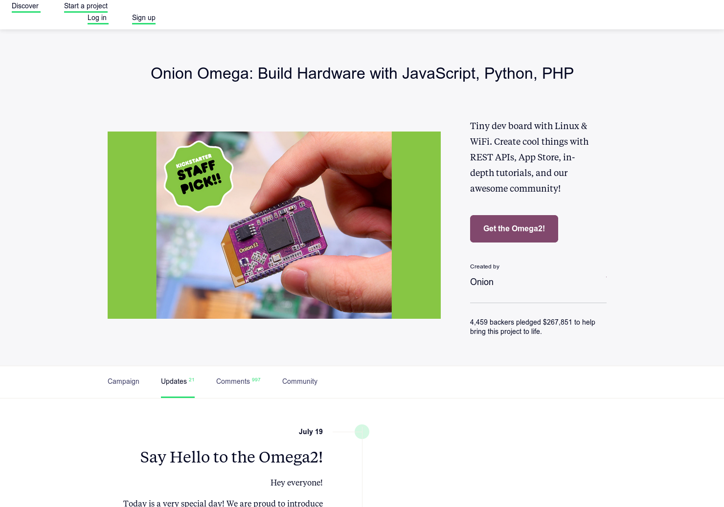 Onion Omega (Linux+WiFi)