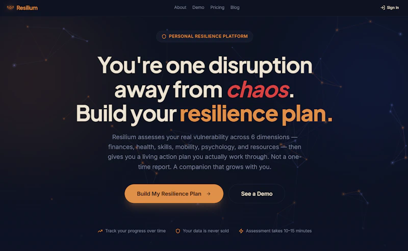 Resilium – Score Your Preparedness screenshot 1