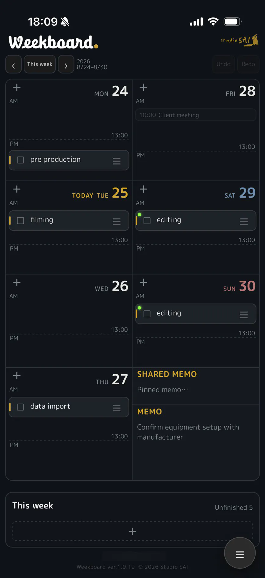 Weekboard gallery image