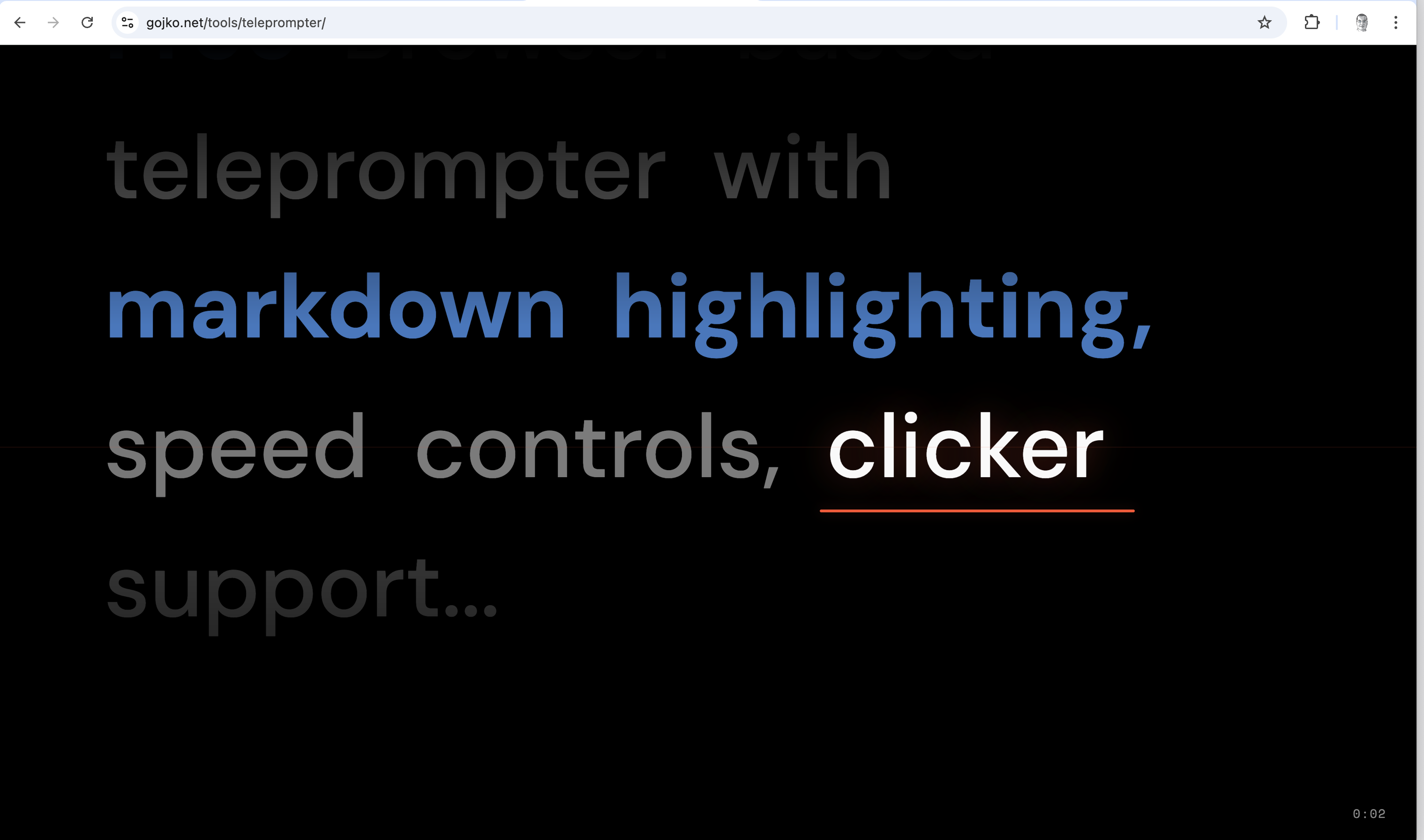 Teleprompter - Main product screenshot demonstrating key features and user interface