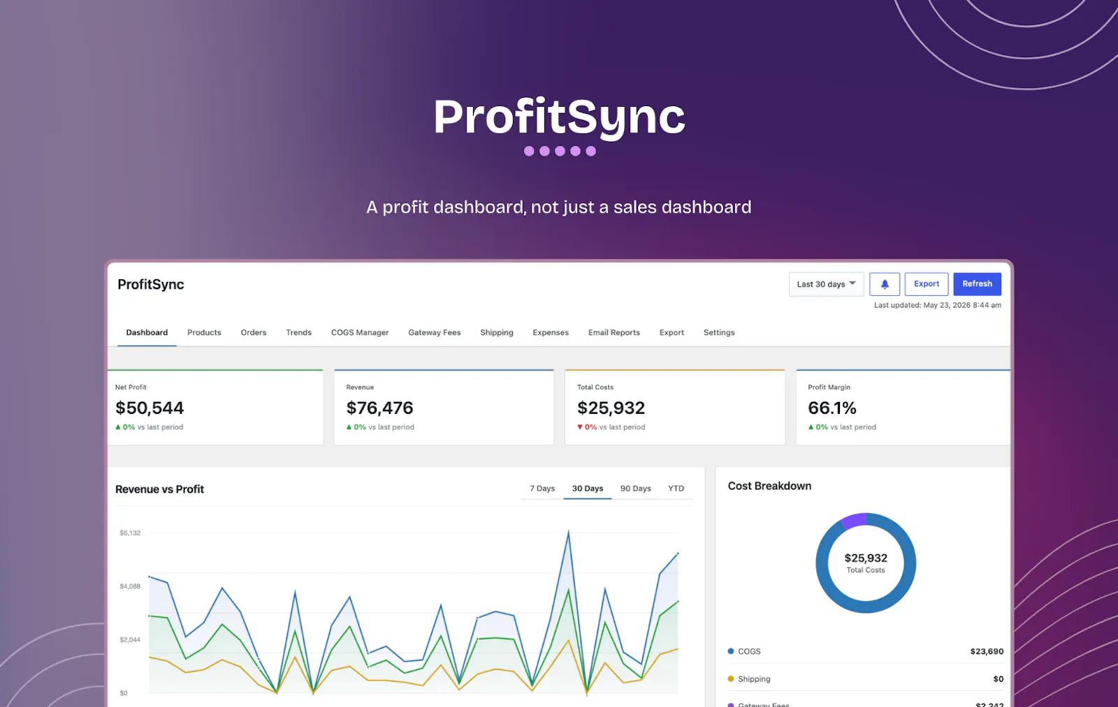 ProfitSync - Profit and COGS Tracker screenshot 1
