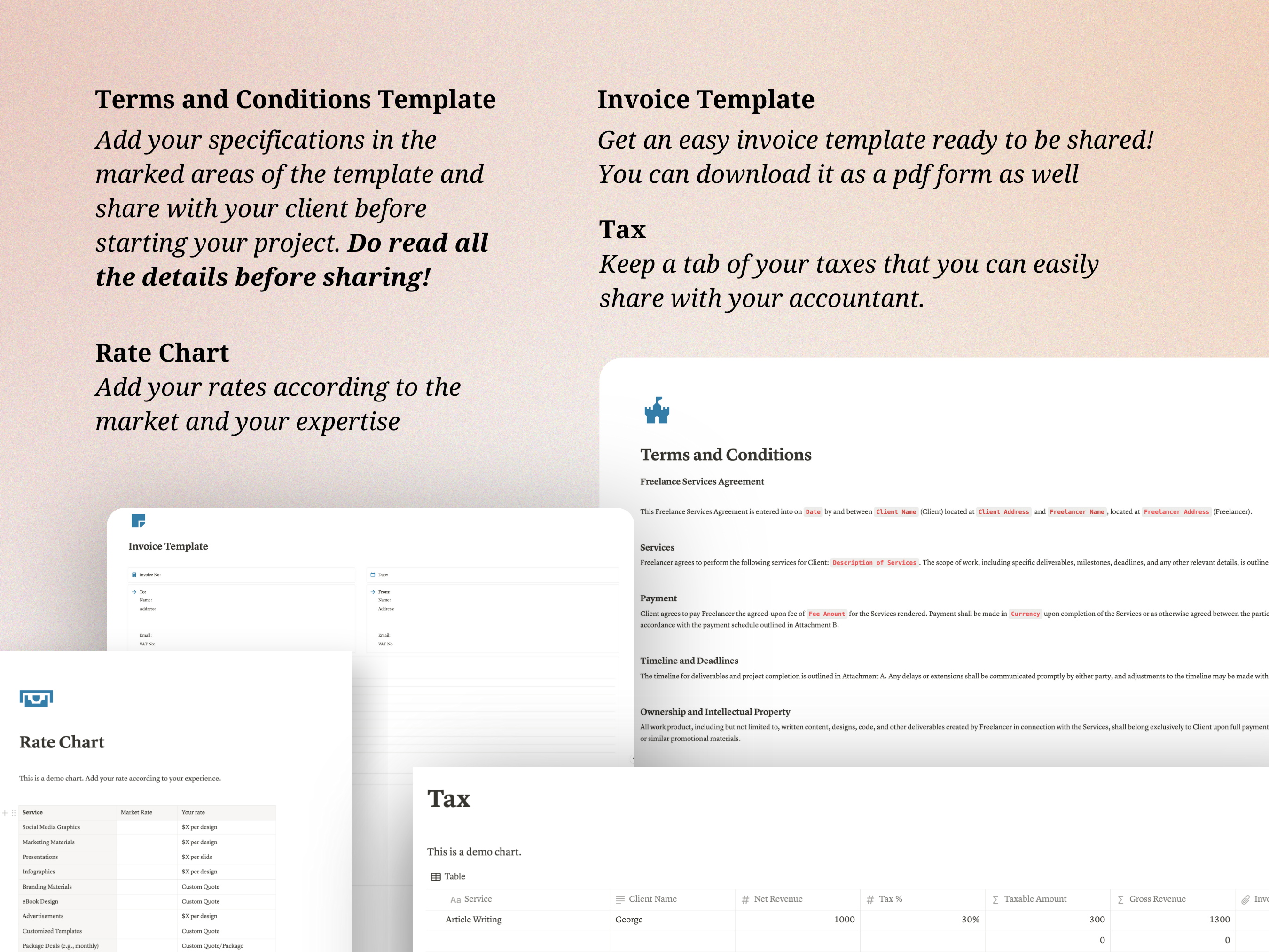 Notion Dashboard for Freelance Designers media 4