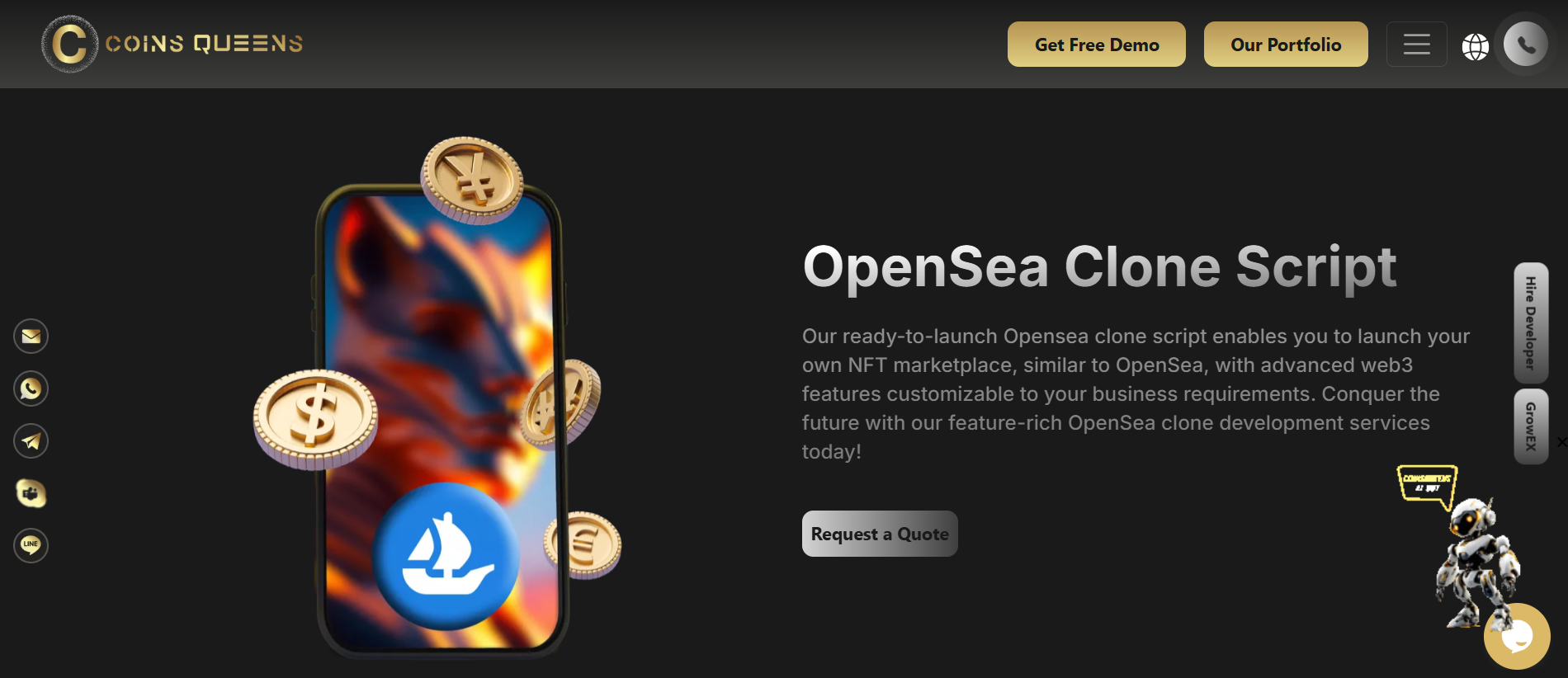OpenSea Clone Script - Main product screenshot demonstrating key features and user interface