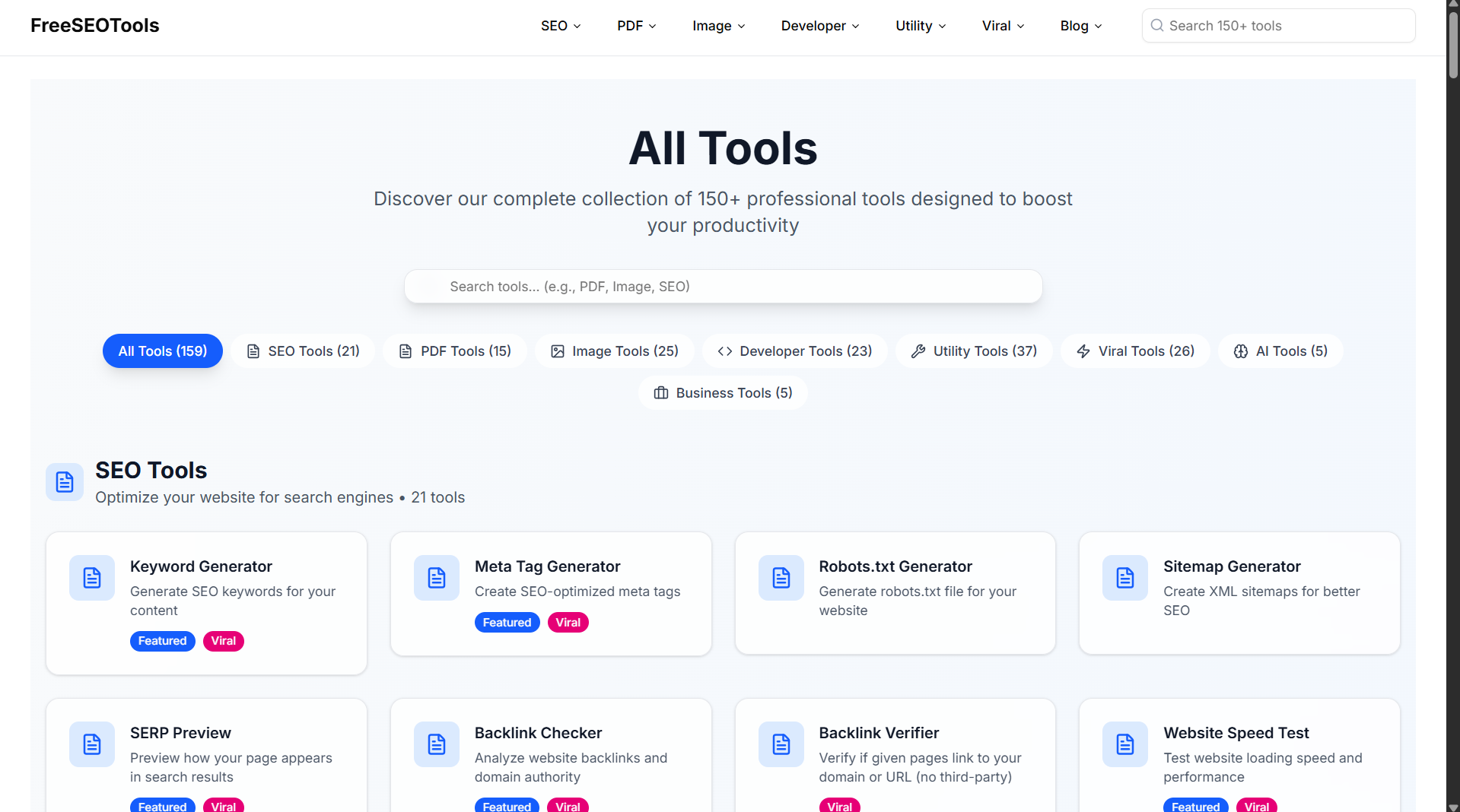 FreeSEOTools - Screenshot 2 showing product features and functionality