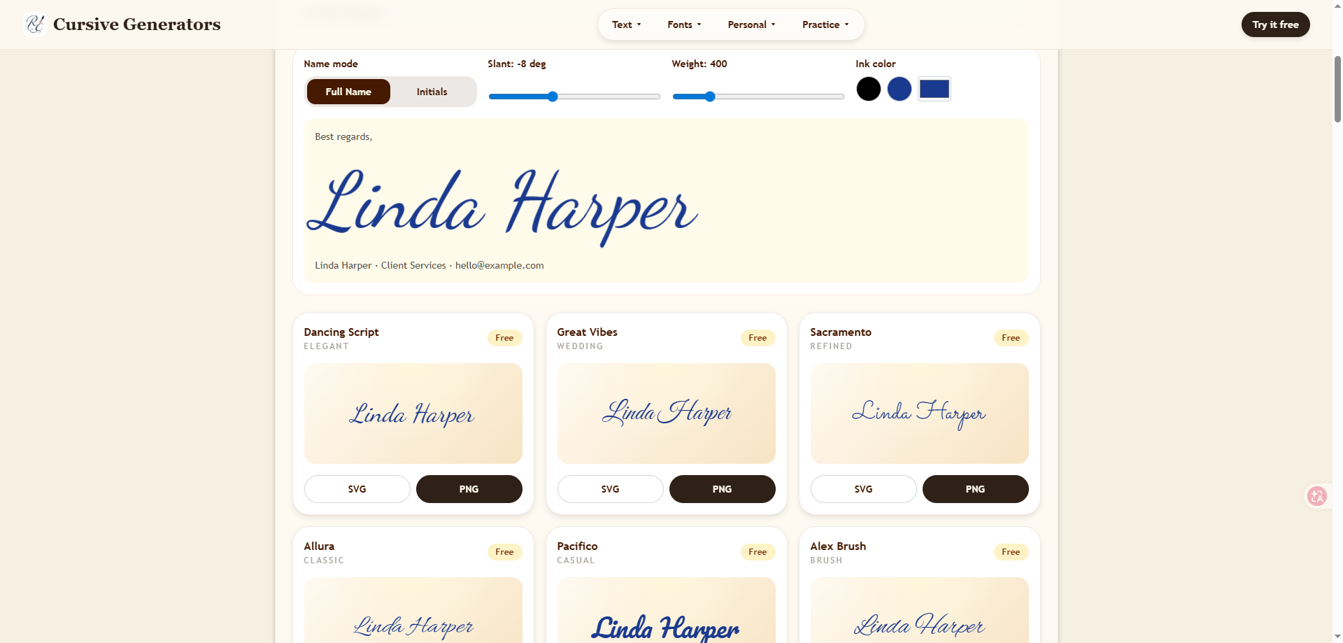 Cursive Generator gallery image
