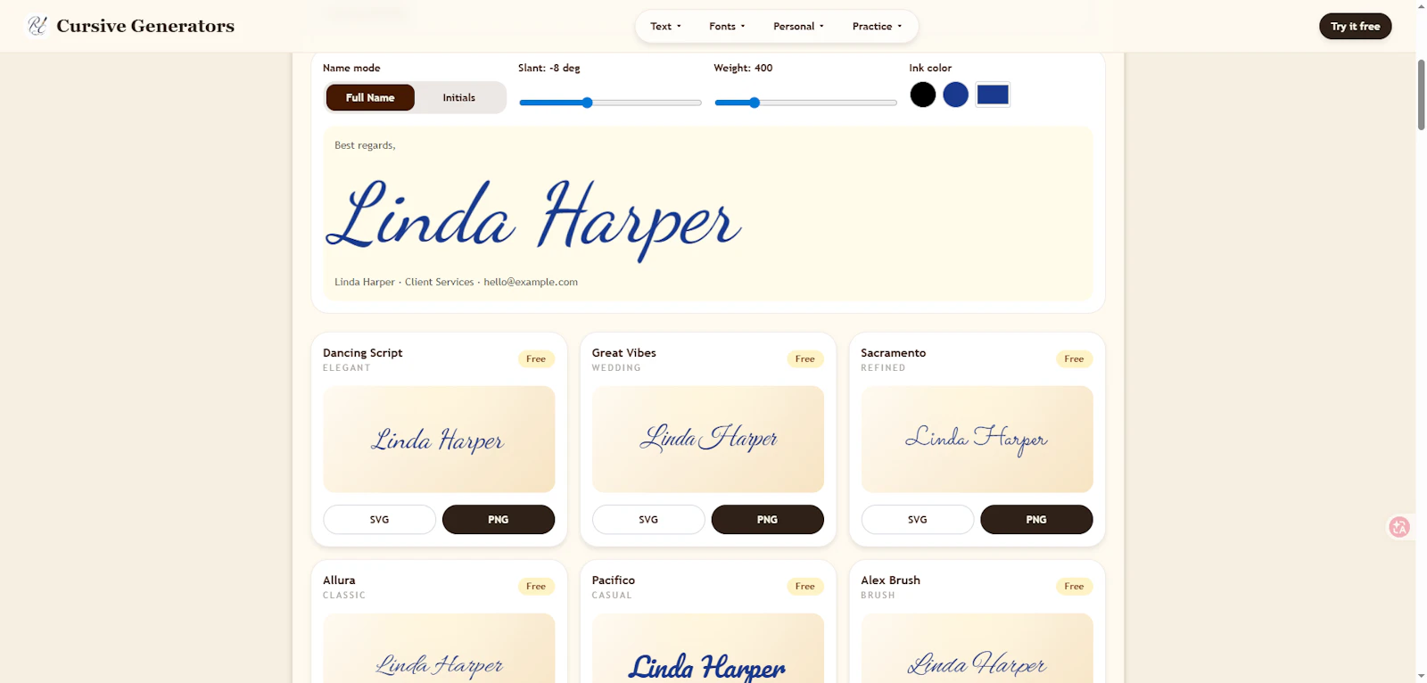 Cursive Generator screenshot 3