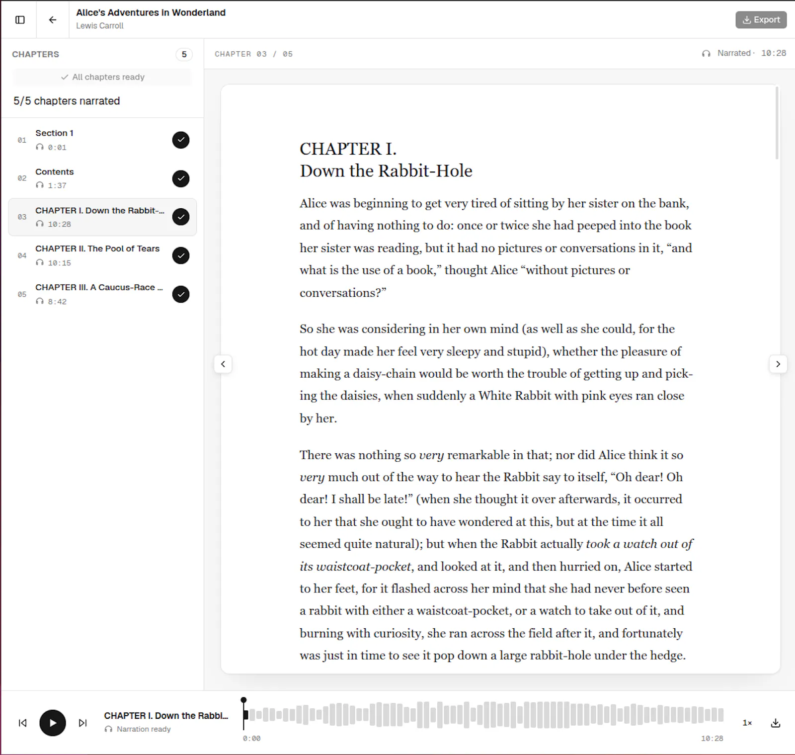 EPUBAudio screenshot 2