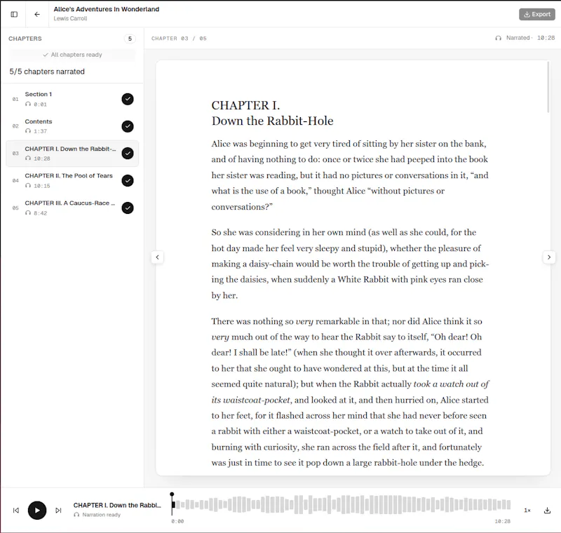 EPUBAudio screenshot 2