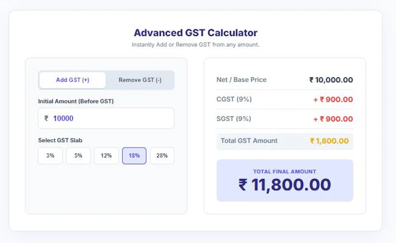 GST Calculator India screenshot 1