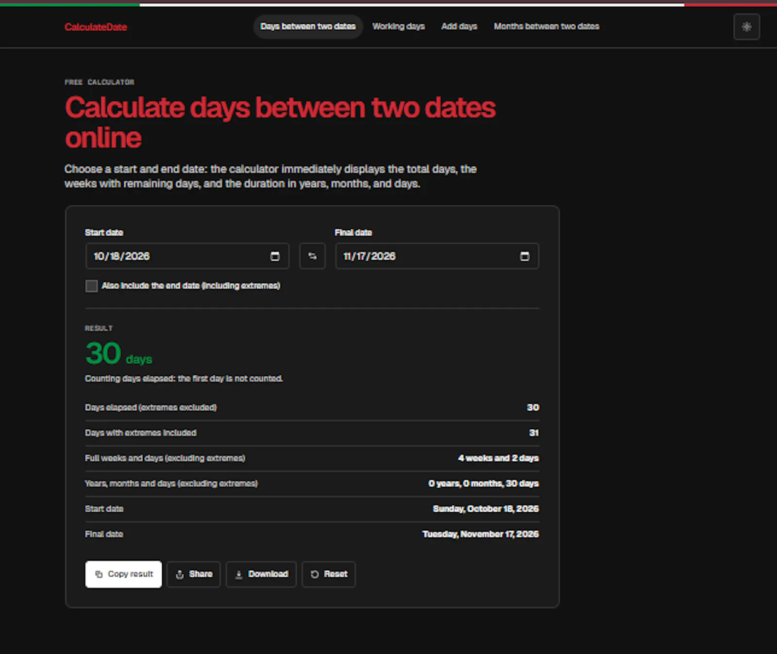 CalcolaDate screenshot 1