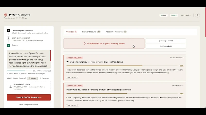 Patent Gnome screenshot 1 (video preview)