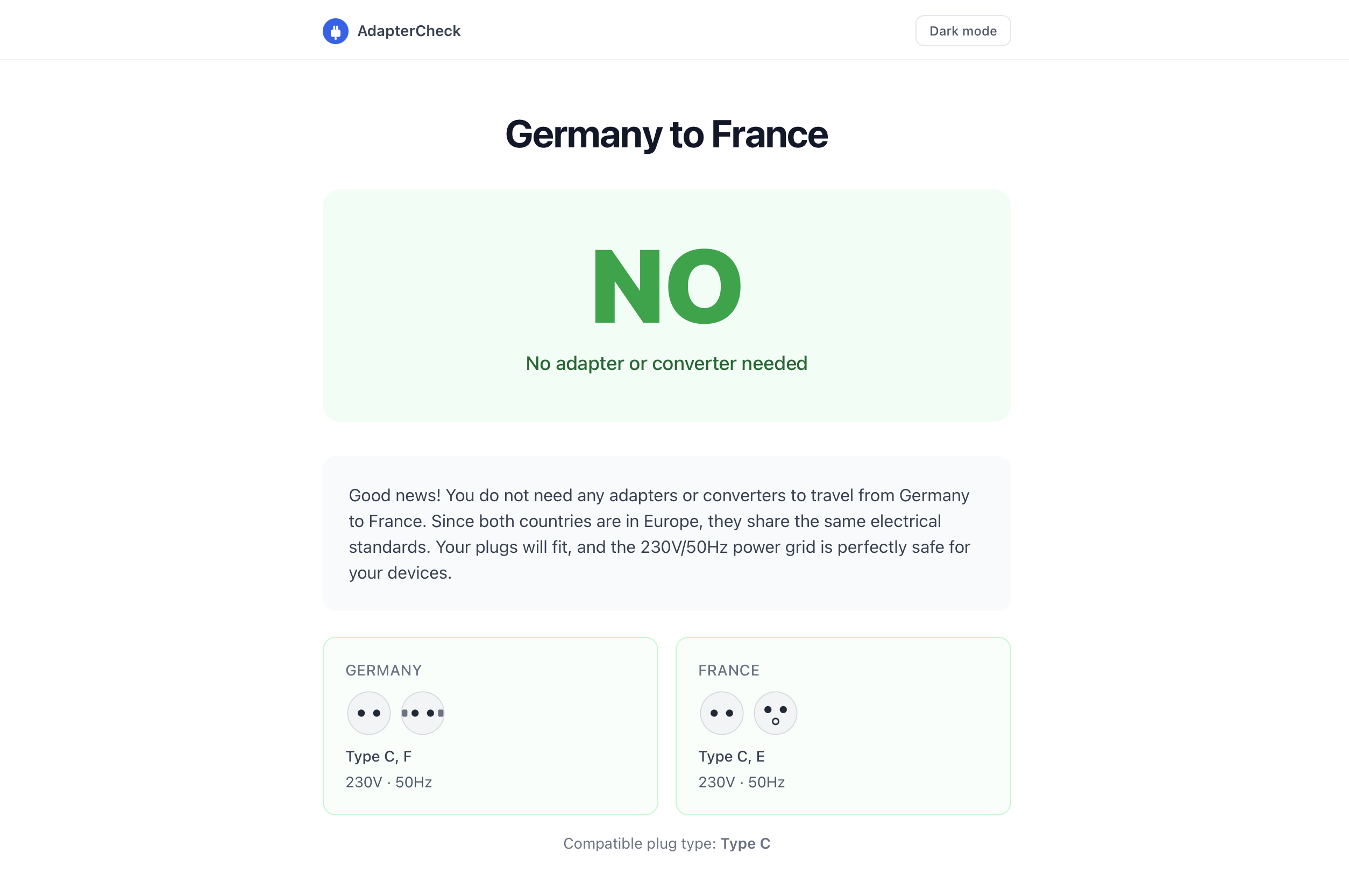 AdapterCheck - Screenshot 3 showing product features and functionality