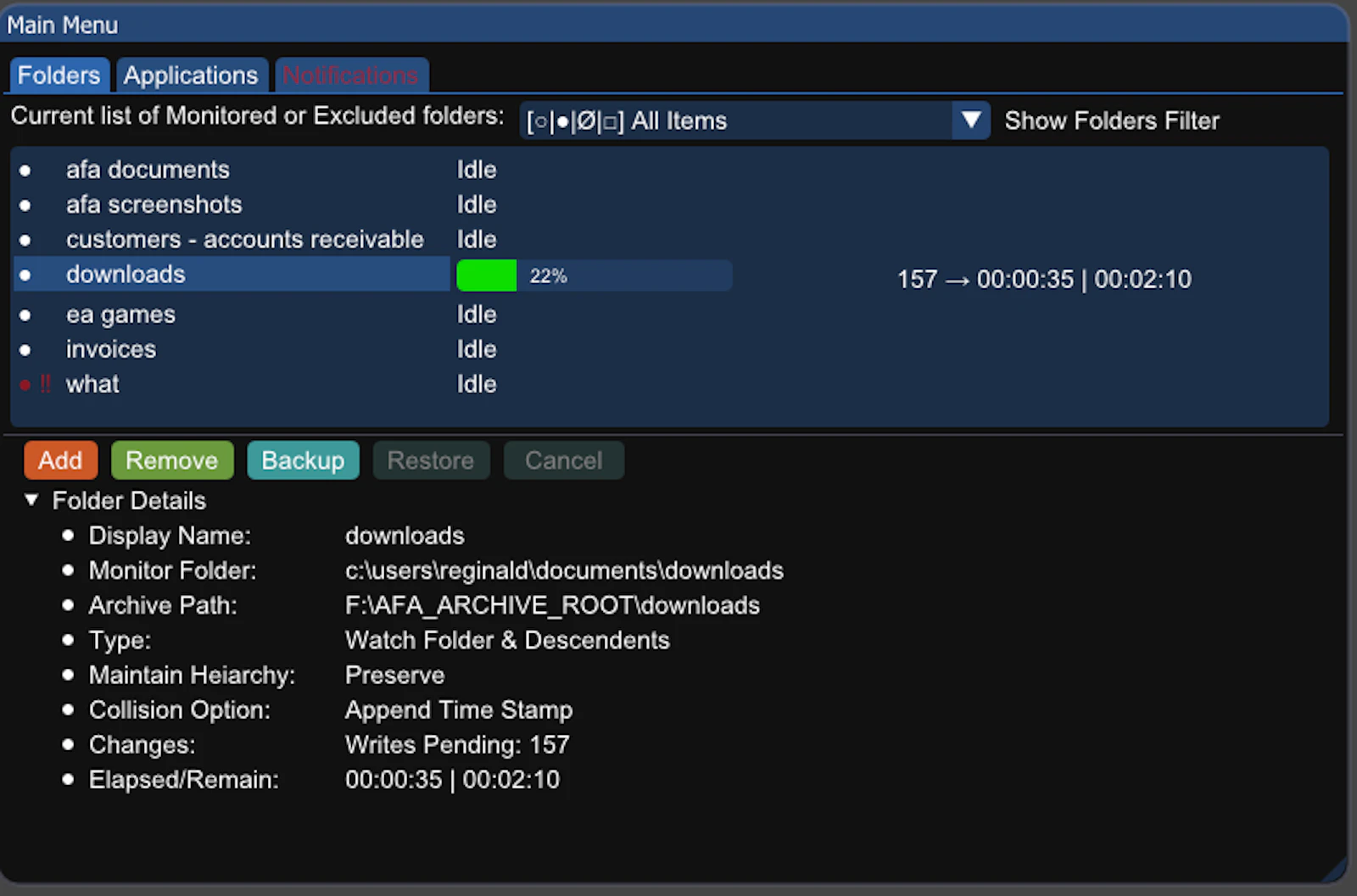 Active File Archiver takes off  screenshot 8