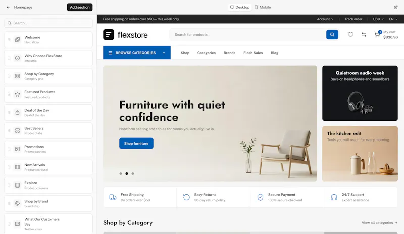 FlexStore - Self-hosted eCommerce screenshot 3