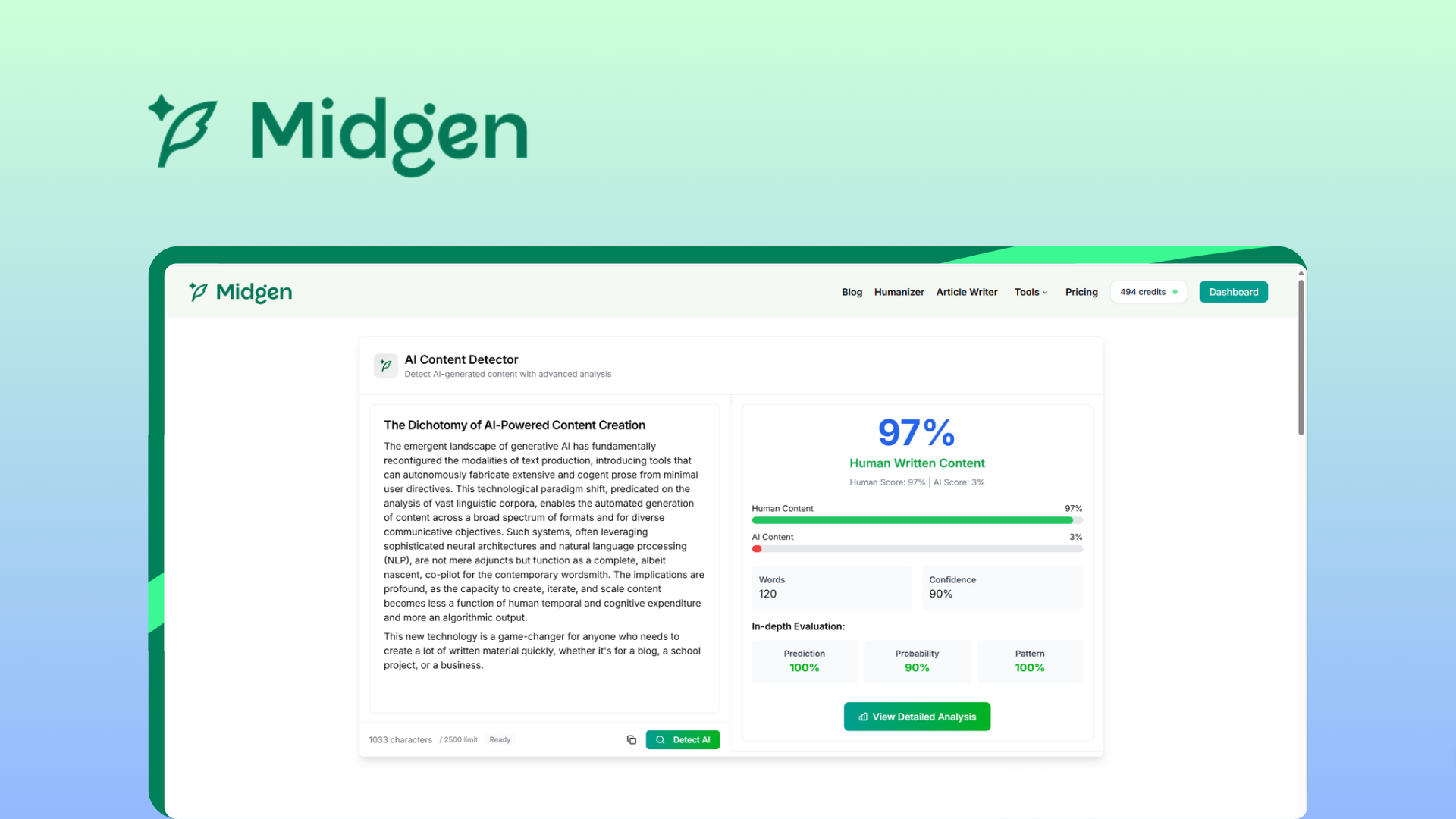 Midgen.ai - Blog yazılarından romanlara - ai insan yaptı. medya 6